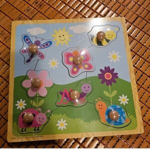 Wooden Puzzle, garden and flowers new
